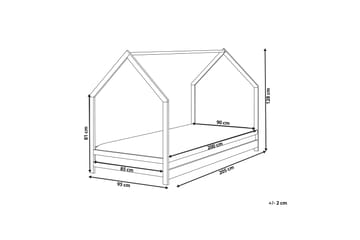 Farrah Juniorseng 90x200 cm - Hvit - Møbler - Barnemøbler - Barneseng & Juniorseng