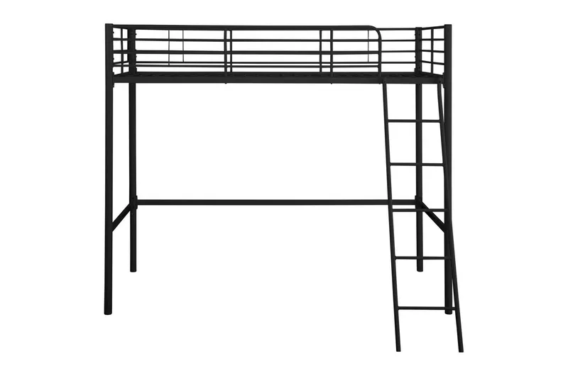 Høyseng Clove Svart - Svart - Møbler - Barnemøbler - Barneseng & Juniorseng - Loftseng barn