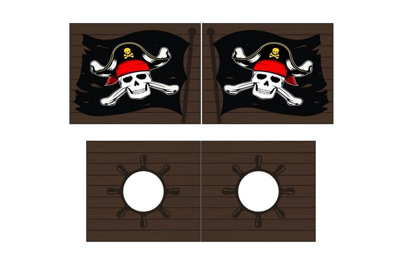 Høyseng med gardin og sklie Pino Grå, Karibiske Pirater - Grå, Karibiske Pirater - Møbler - Barnemøbler - Barneseng & Juniorseng - Køyeseng barn