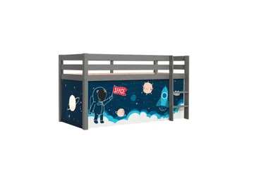 Høyseng med gardin Pino Grå, Romferge