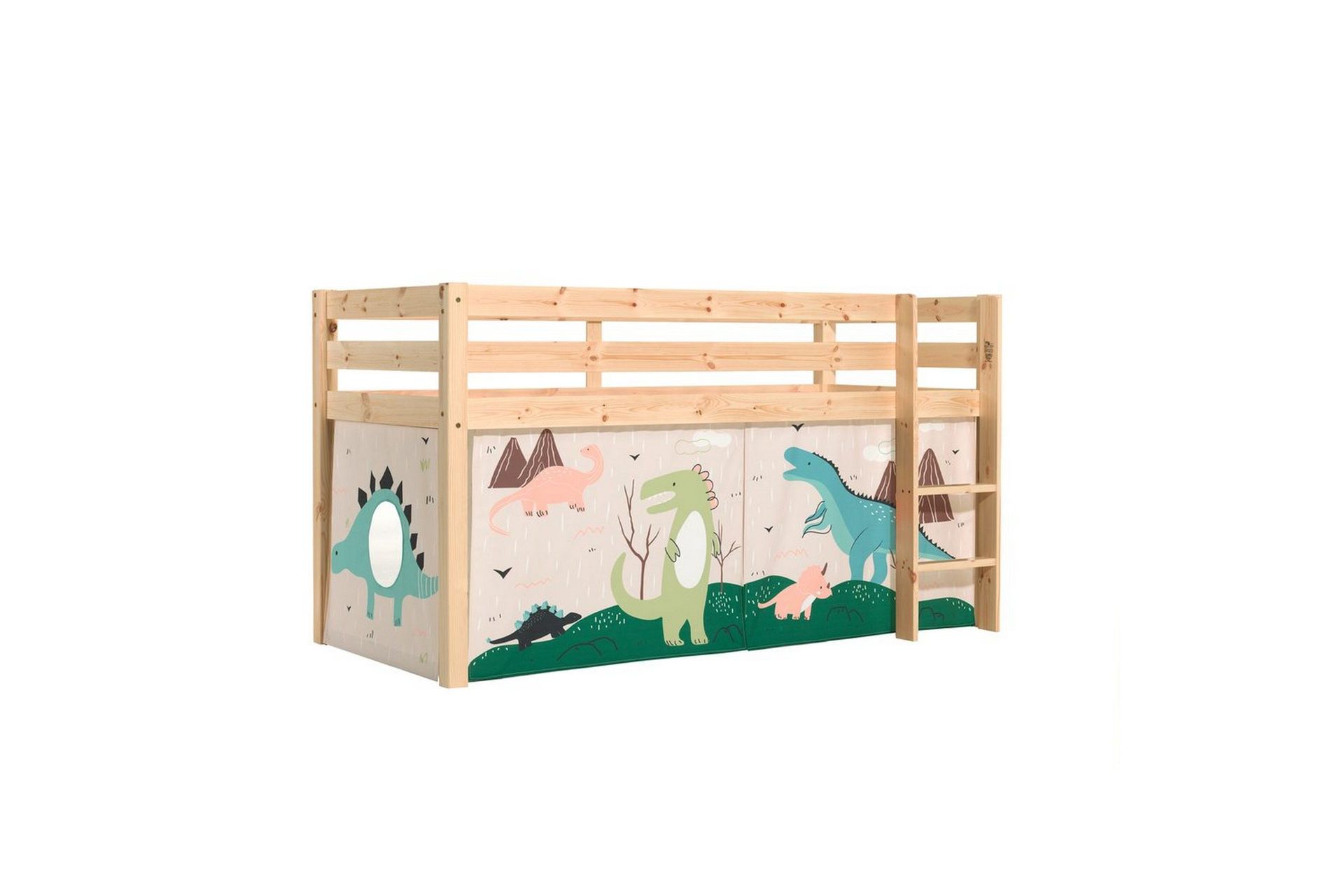 Høyseng med gardin Pino Naturlig, Dino - Naturlig, Dino
