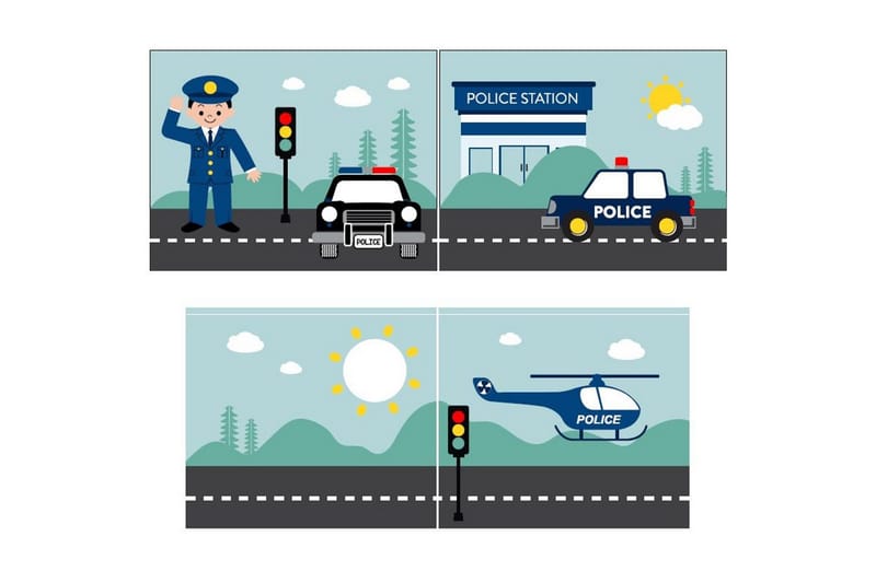 Høyseng med gardin Pino Hvit, Politi - Hvit, Politi - Møbler - Barnemøbler - Barneseng & Juniorseng - Husseng