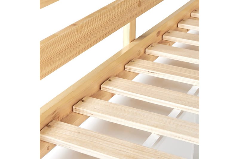 Høyseng med skrivebord Foucamont - Lyst tre, hvit - Møbler - Barnemøbler - Barneseng & Juniorseng - Loftseng barn