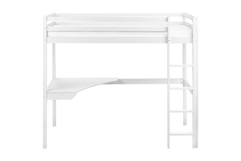 Høyseng med skrivebord Loury - Hvit - Møbler - Barnemøbler - Barneseng & Juniorseng - Loftseng barn