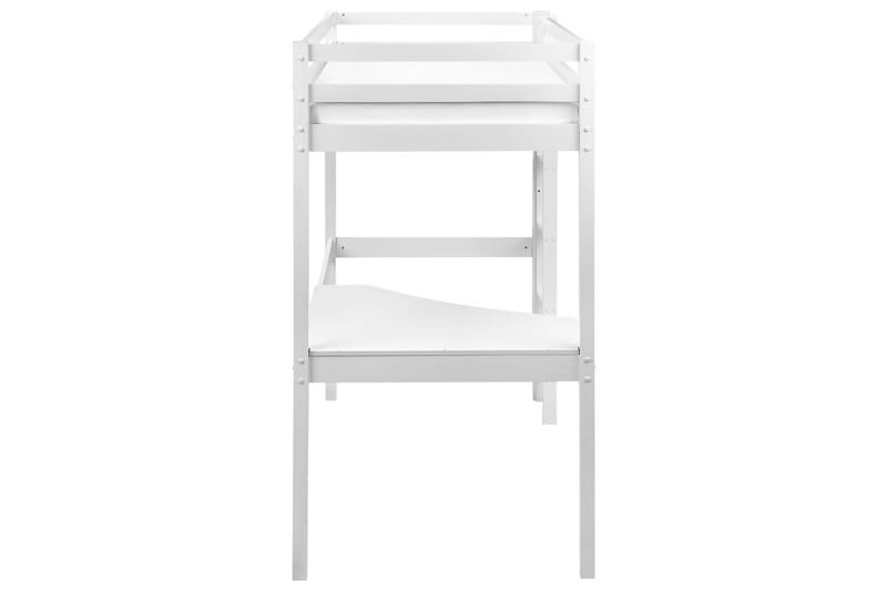 Høyseng med skrivebord Loury - Hvit - Møbler - Barnemøbler - Barneseng & Juniorseng - Loftseng barn