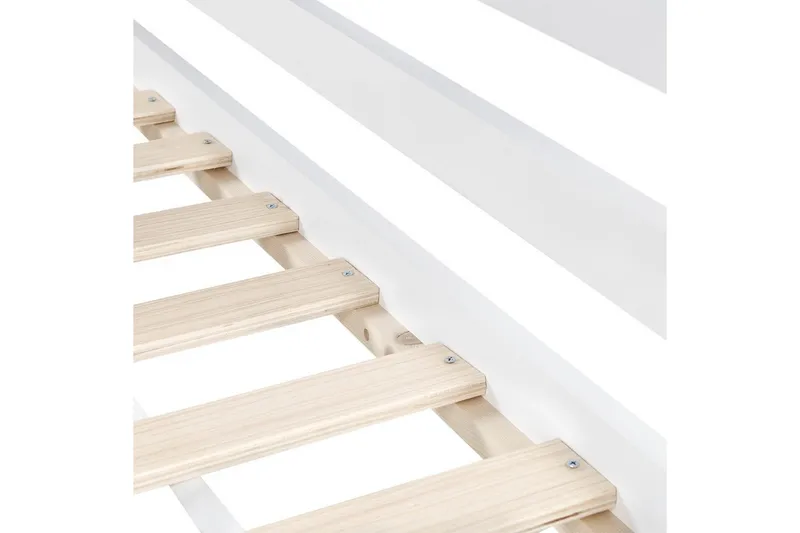 Høyseng med skrivebord Loury - Hvit - Møbler - Barnemøbler - Barneseng & Juniorseng - Loftseng barn