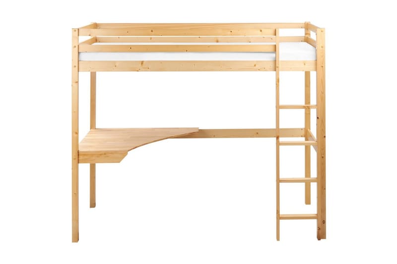 Høyseng med skrivebord Loury - Lyst tre - Møbler - Barnemøbler - Barneseng & Juniorseng - Loftseng barn