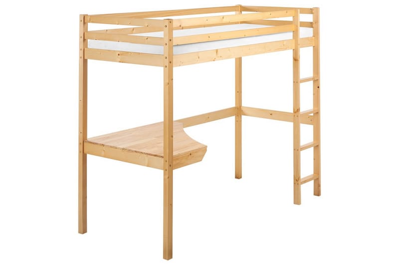 Høyseng med skrivebord Loury - Lyst tre - Møbler - Barnemøbler - Barneseng & Juniorseng - Loftseng barn