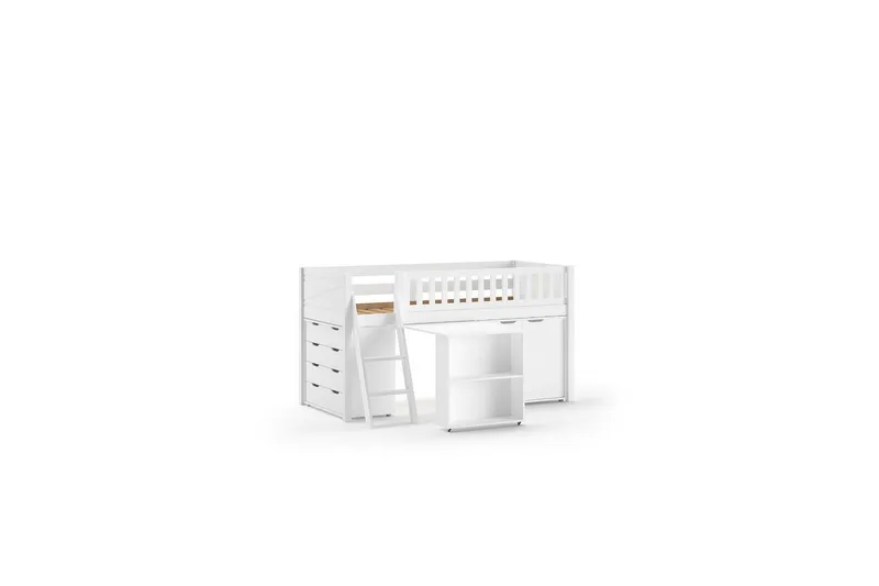 Høyseng med stige Scott matchende skrivebord, en kommode med 3 skuffer og et skap med 2 dører, undefined