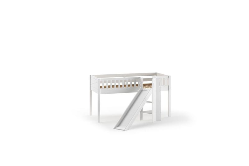 Halvhøy seng med sklie og matchende tekstilsett (lekgardin og tunnel) Scott Birdy - Birdy - Møbler - Barnemøbler - Barneseng & Juniorseng - Loftseng barn