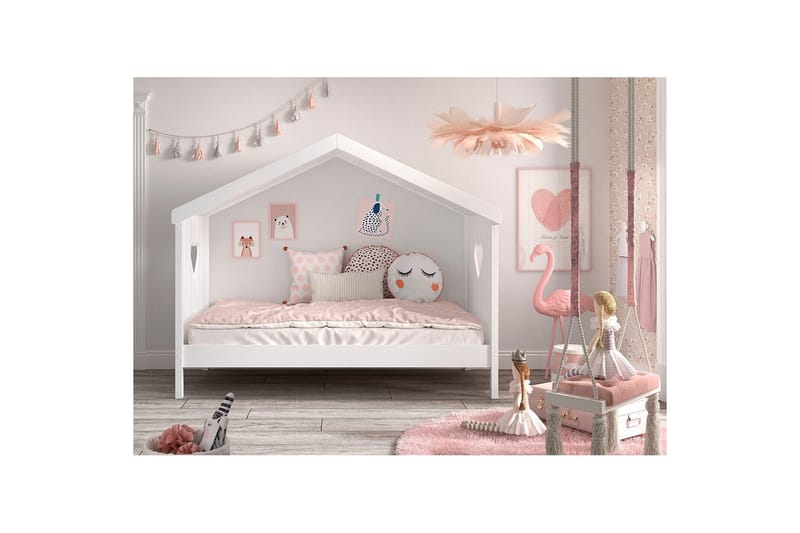 Husseng Amori 90 x 200 cm Hvit - Møbler - Barnemøbler - Barneseng & Juniorseng - Husseng