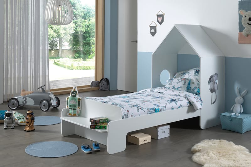 Bustorp Husseng 90x140 cm - Hvit - Møbler - Barnemøbler - Barneseng & Juniorseng - Husseng
