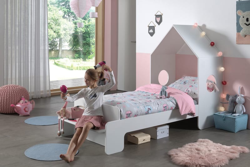 Bustorp Husseng 90x140 cm - Hvit - Møbler - Barnemøbler - Barneseng & Juniorseng - Husseng