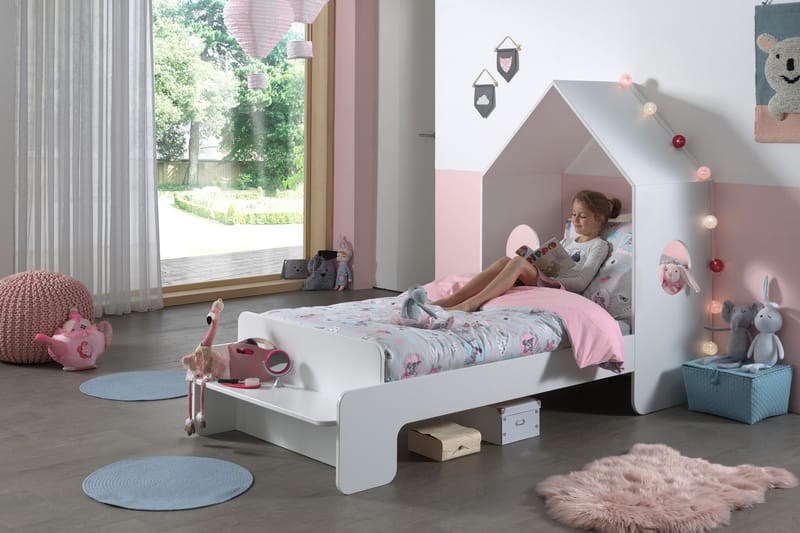 Bustorp Husseng 90x140 cm - Hvit - Møbler - Barnemøbler - Barneseng & Juniorseng - Husseng
