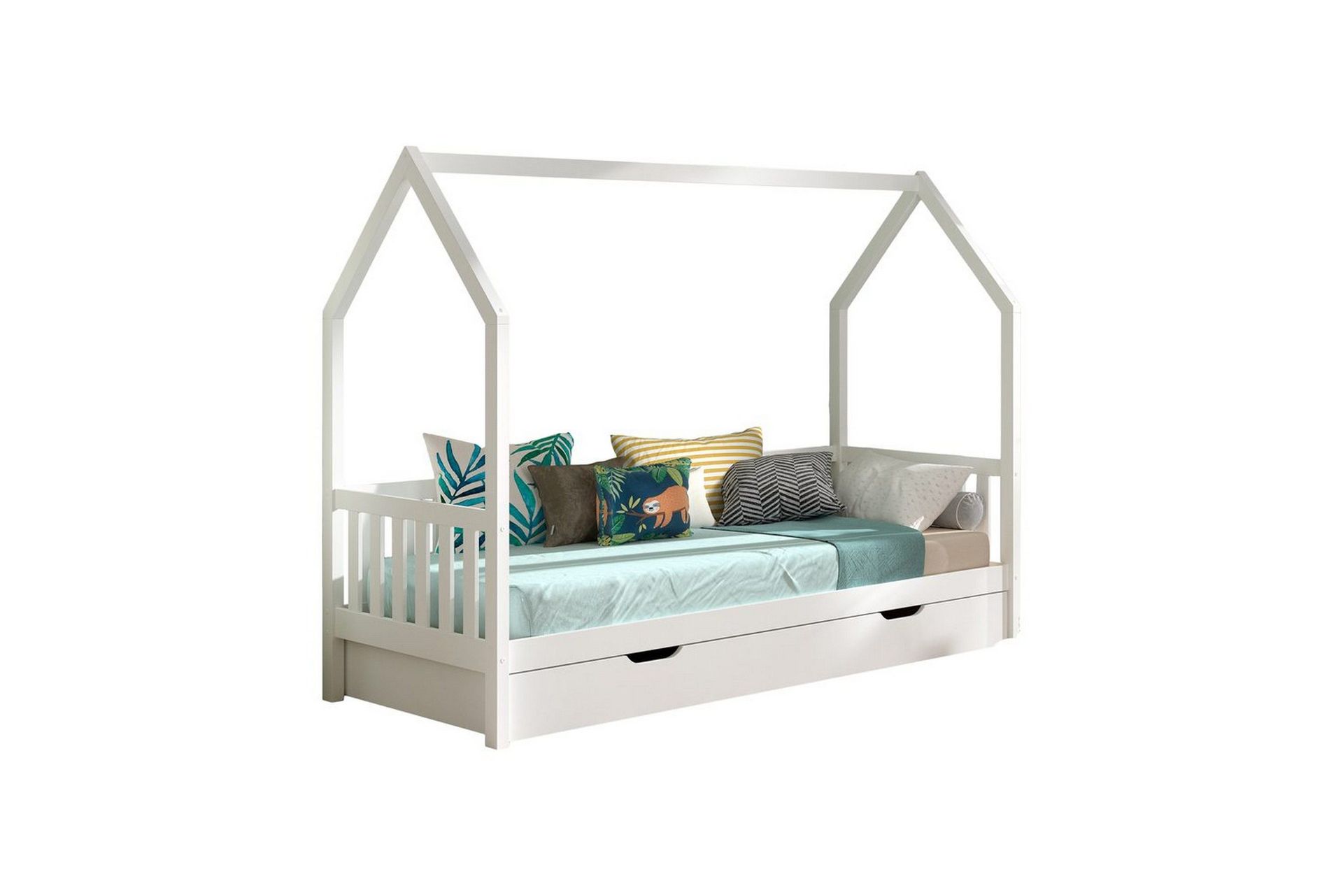 Husseng med underseng Cabane 90x200 cm Hvit - Hvit