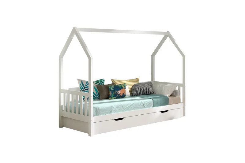 Husseng med underseng Cabane 90x200 cm Hvit, Hvit