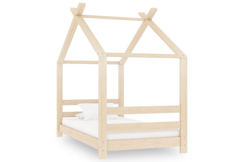 Sengeramme for husseng barn heltre furu 70x140 cm - Brun - Møbler - Barnemøbler - Barneseng & Juniorseng - Husseng