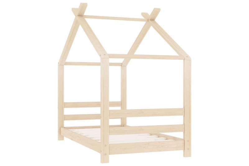 Sengeramme for husseng barn heltre furu 70x140 cm - Brun - Møbler - Barnemøbler - Barneseng & Juniorseng - Husseng