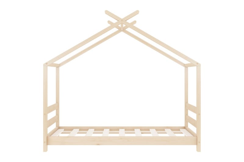 Sengeramme for husseng barn heltre furu 70x140 cm - Brun - Møbler - Barnemøbler - Barneseng & Juniorseng - Husseng