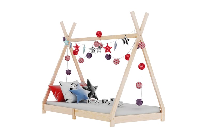 Sengeramme for husseng barn heltre furu 70x140 cm - Møbler - Barnemøbler - Barneseng & Juniorseng - Husseng