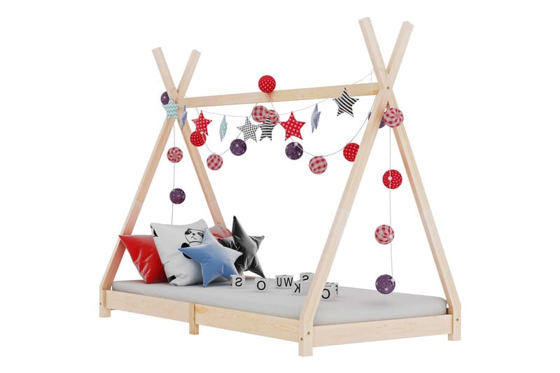 Sengeramme for husseng barn heltre furu 80x160 cm - Møbler - Barnemøbler - Barneseng & Juniorseng - Husseng