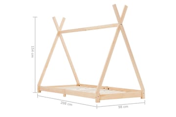 Sengeramme for husseng barn heltre furu 90x200 cm - Møbler - Barnemøbler - Barneseng & Juniorseng - Husseng