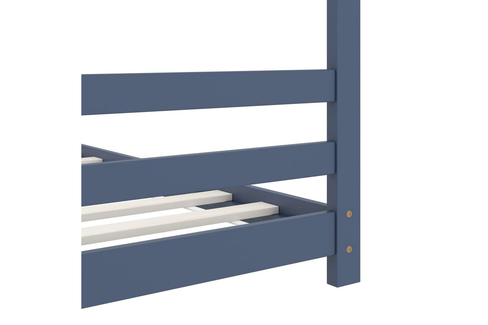 Sengeramme for husseng barn heltre furu grå 70x140 cm - Grå - Møbler - Barnemøbler - Barneseng & Juniorseng - Husseng