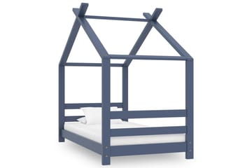 Sengeramme for husseng barn heltre furu grå 70x140 cm - Grå - Møbler - Barnemøbler - Barneseng & Juniorseng - Husseng