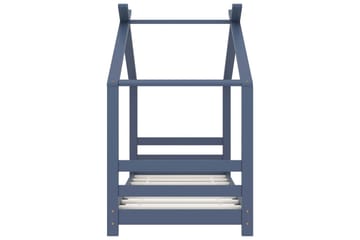 Sengeramme for husseng barn heltre furu grå 70x140 cm - Grå - Møbler - Barnemøbler - Barneseng & Juniorseng - Husseng