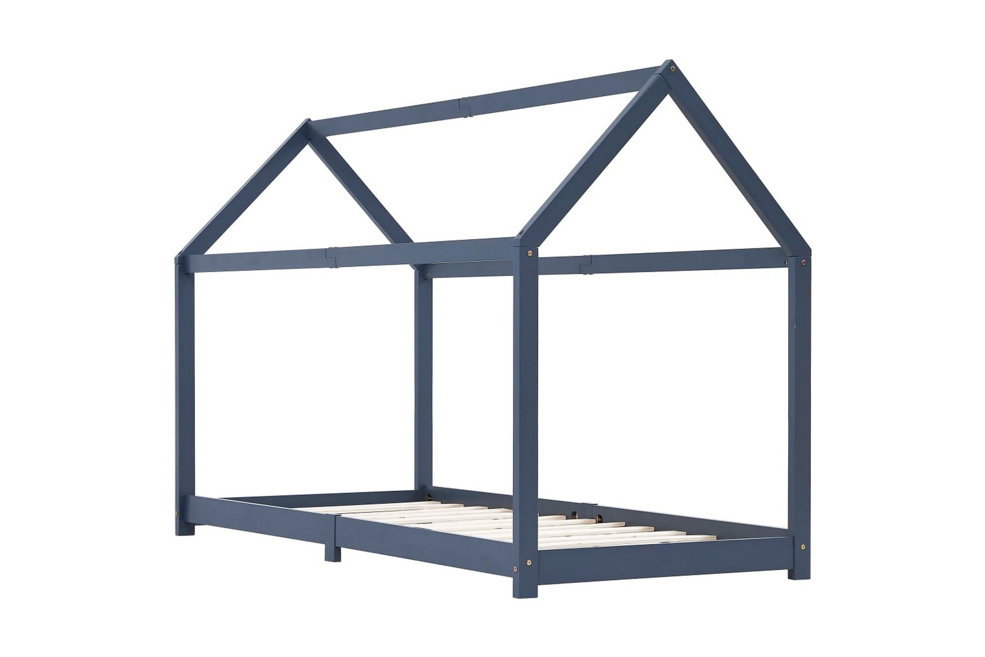 Sengeramme for husseng barn heltre furu grå 70x140 cm - Møbler - Barnemøbler - Barneseng & Juniorseng - Husseng