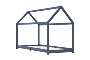 Sengeramme for husseng barn heltre furu grå 70x140 cm - Møbler - Barnemøbler - Barneseng & Juniorseng - Husseng