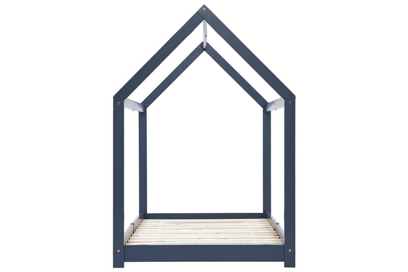 Sengeramme for husseng barn heltre furu grå 70x140 cm - Møbler - Barnemøbler - Barneseng & Juniorseng - Husseng