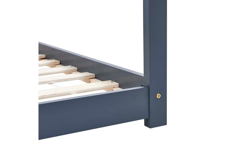 Sengeramme for husseng barn heltre furu grå 70x140 cm - Møbler - Barnemøbler - Barneseng & Juniorseng - Husseng