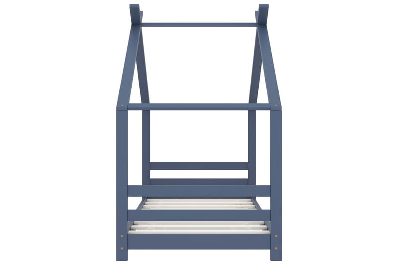 Sengeramme for husseng barn heltre furu grå 80x160 cm - Grå - Møbler - Barnemøbler - Barneseng & Juniorseng - Husseng
