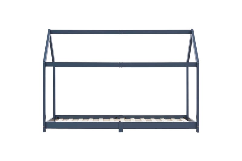 Sengeramme for husseng barn heltre furu grå 80x160 cm - Møbler - Barnemøbler - Barneseng & Juniorseng - Husseng