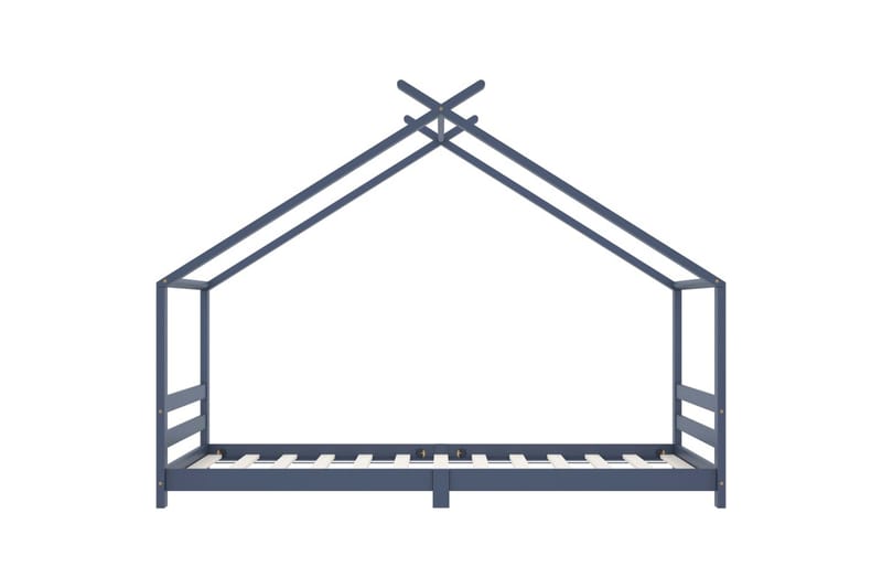 Sengeramme for husseng barn heltre furu grå 90x200 cm - Grå - Møbler - Barnemøbler - Barneseng & Juniorseng - Husseng
