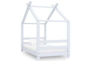 Sengeramme for husseng barn heltre furu hvit 70x140 cm - Hvit - Møbler - Barnemøbler - Barneseng & Juniorseng - Husseng
