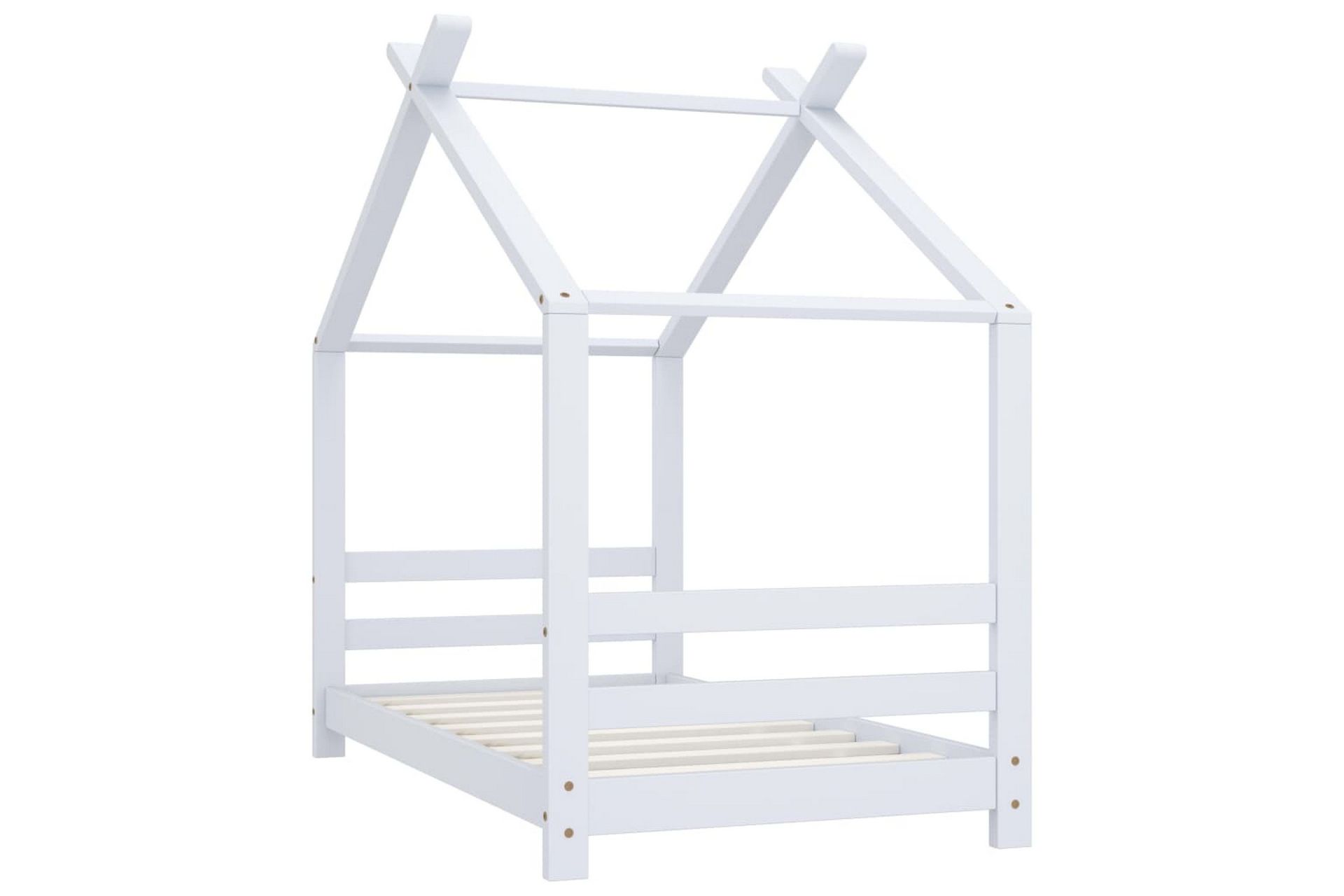 Sengeramme for husseng barn heltre furu hvit 70x140 cm - Hvit - Møbler - Barnemøbler - Barneseng & Juniorseng - Husseng