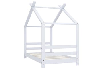 Sengeramme for husseng barn heltre furu hvit 70x140 cm - Hvit - Møbler - Barnemøbler - Barneseng & Juniorseng - Husseng