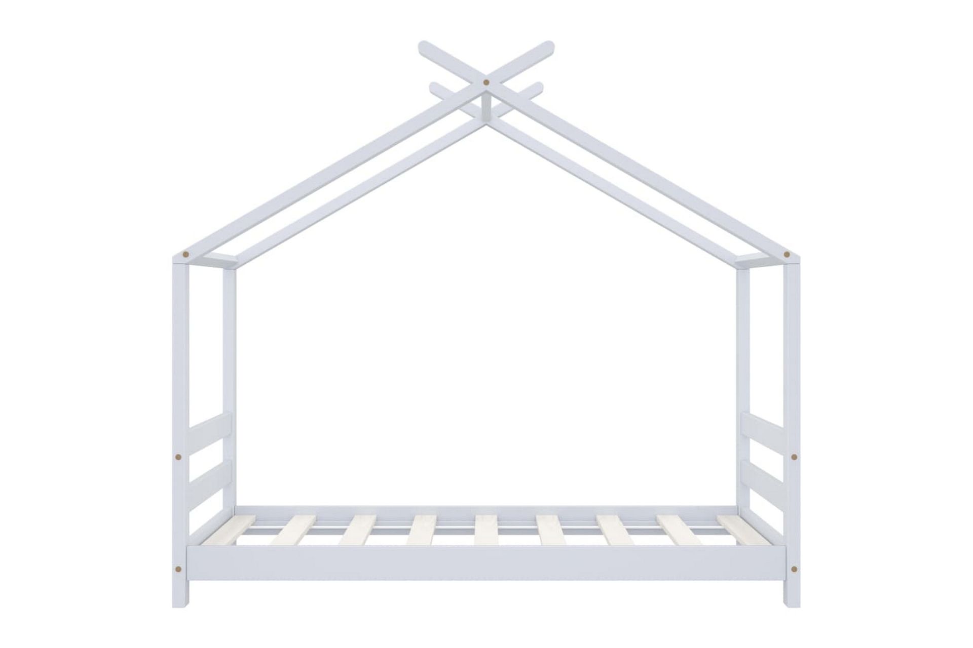 Sengeramme for husseng barn heltre furu hvit 70x140 cm - Hvit - Møbler - Barnemøbler - Barneseng & Juniorseng - Husseng