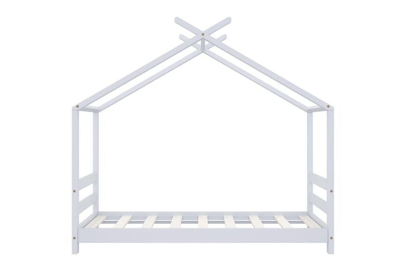 Sengeramme for husseng barn heltre furu hvit 70x140 cm - Hvit - Møbler - Barnemøbler - Barneseng & Juniorseng - Husseng