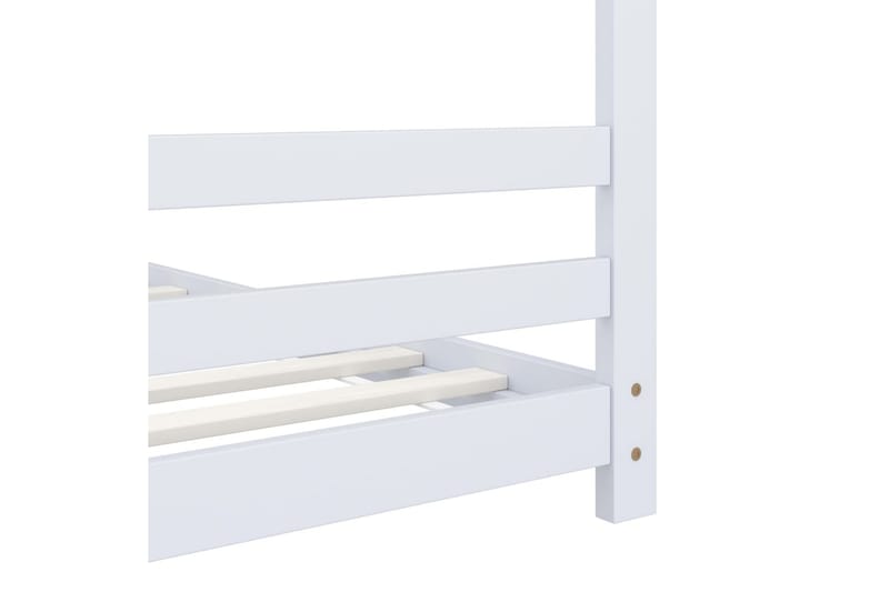 Sengeramme for husseng barn heltre furu hvit 70x140 cm - Hvit - Møbler - Barnemøbler - Barneseng & Juniorseng - Husseng