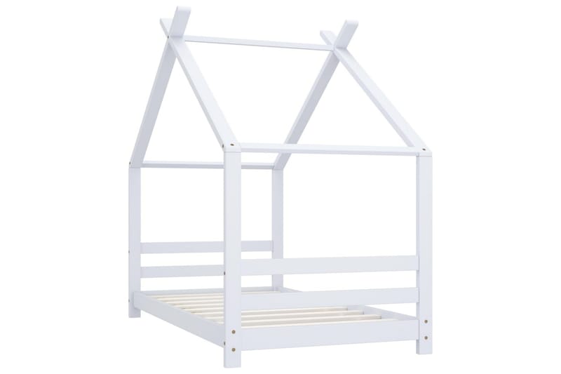 Sengeramme for husseng barn heltre furu hvit 80x160 cm - Hvit - Møbler - Barnemøbler - Barneseng & Juniorseng - Husseng