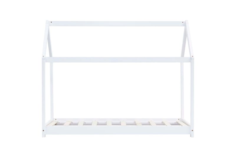 Sengeramme for husseng barn heltre furu hvit 80x160 cm - Møbler - Barnemøbler - Barneseng & Juniorseng - Husseng