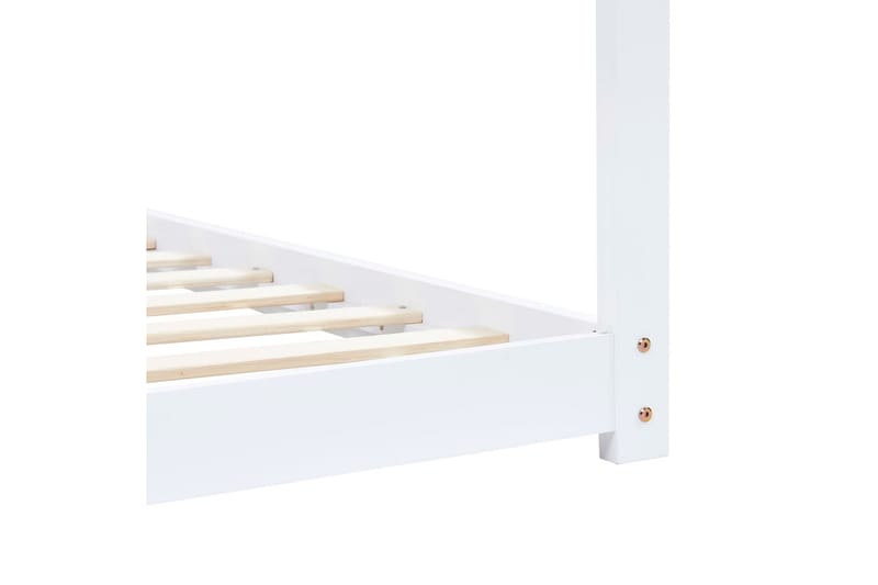 Sengeramme for husseng barn heltre furu hvit 80x160 cm - Møbler - Barnemøbler - Barneseng & Juniorseng - Husseng