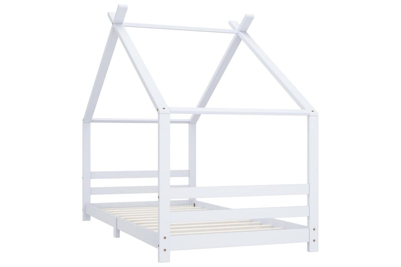 Sengeramme for husseng barn heltre furu hvit 90x200 cm - Hvit - Møbler - Barnemøbler - Barneseng & Juniorseng - Husseng