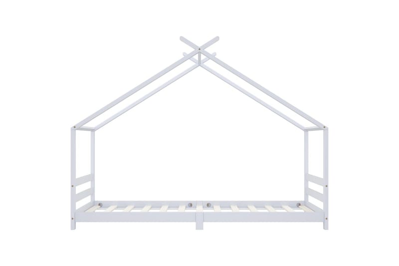 Sengeramme for husseng barn heltre furu hvit 90x200 cm - Hvit - Møbler - Barnemøbler - Barneseng & Juniorseng - Husseng