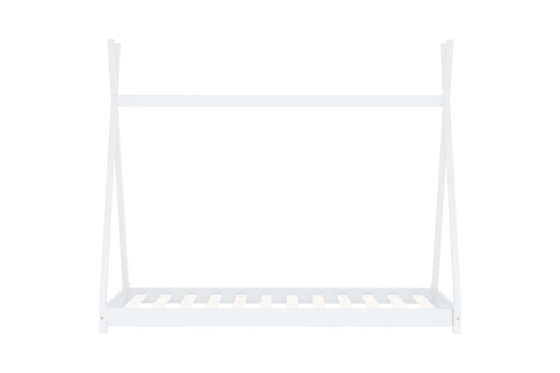 Sengeramme for husseng barn heltre furu hvit 90x200 cm - Møbler - Barnemøbler - Barneseng & Juniorseng - Husseng