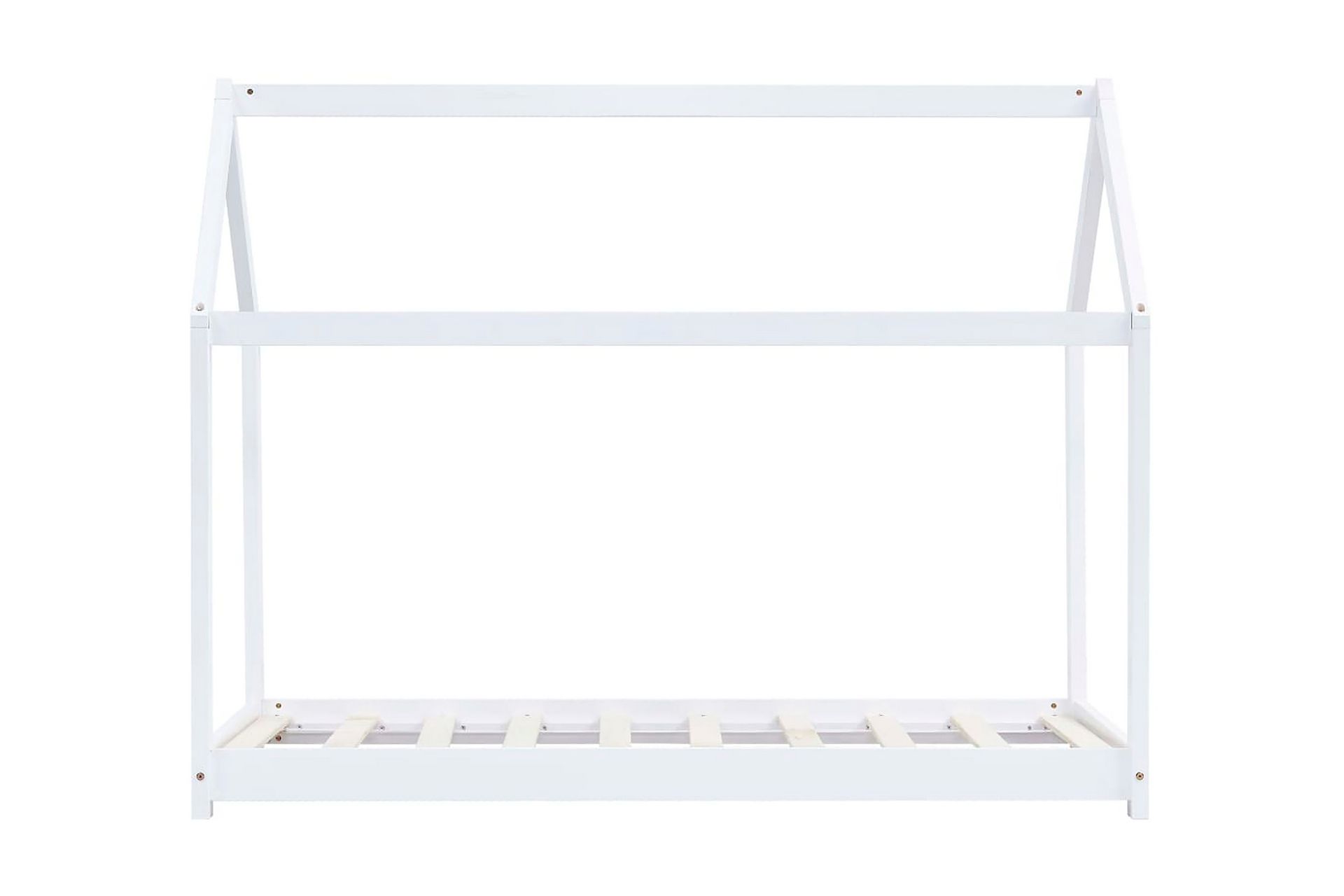 Sengeramme for husseng barn heltre furu hvit 90x200 cm - Møbler - Barnemøbler - Barneseng & Juniorseng - Husseng