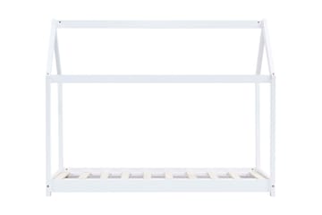 Sengeramme for husseng barn heltre furu hvit 90x200 cm - Møbler - Barnemøbler - Barneseng & Juniorseng - Husseng